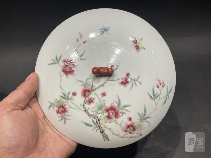 清宣统 粉彩花鸟纹温锅 - 图3